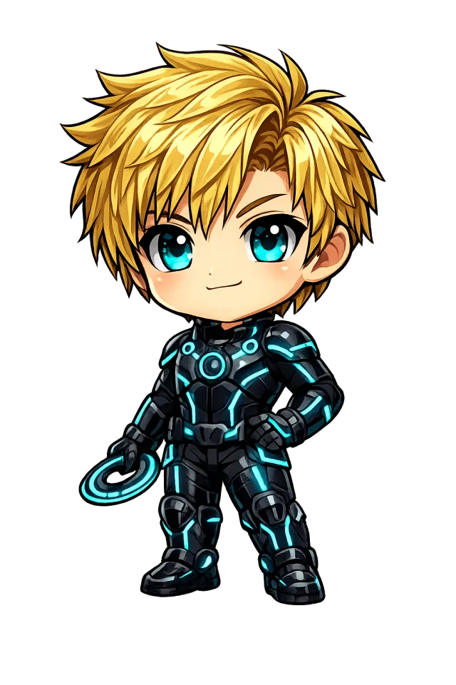 Tron in neon armour